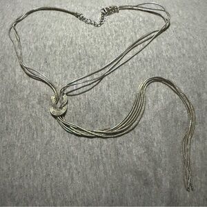 Elegant Silver Knot Necklace